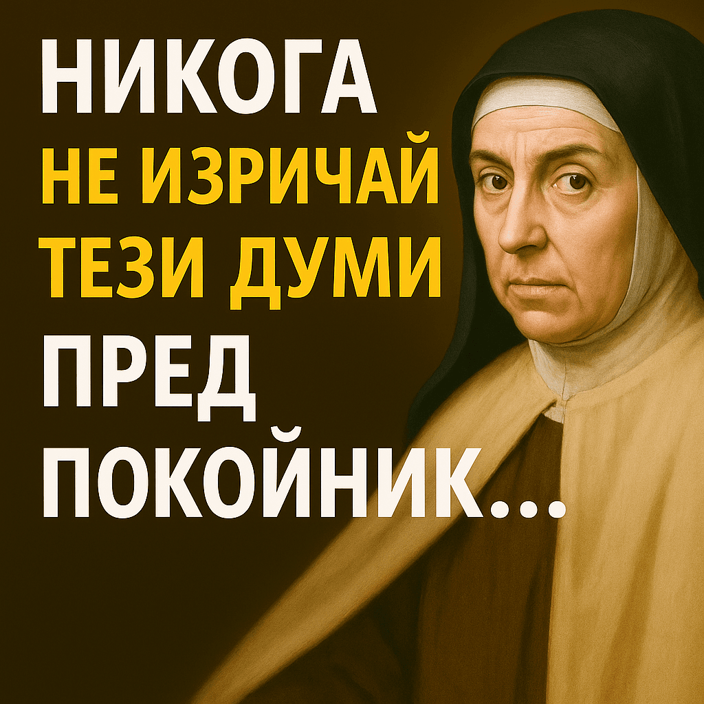⚠️ Света Тереза предупреждава: Никога не казвай тези думи на починала душа